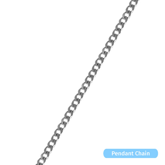 Sterling Silver Diamond Cut Curb Chain (1.2mm)